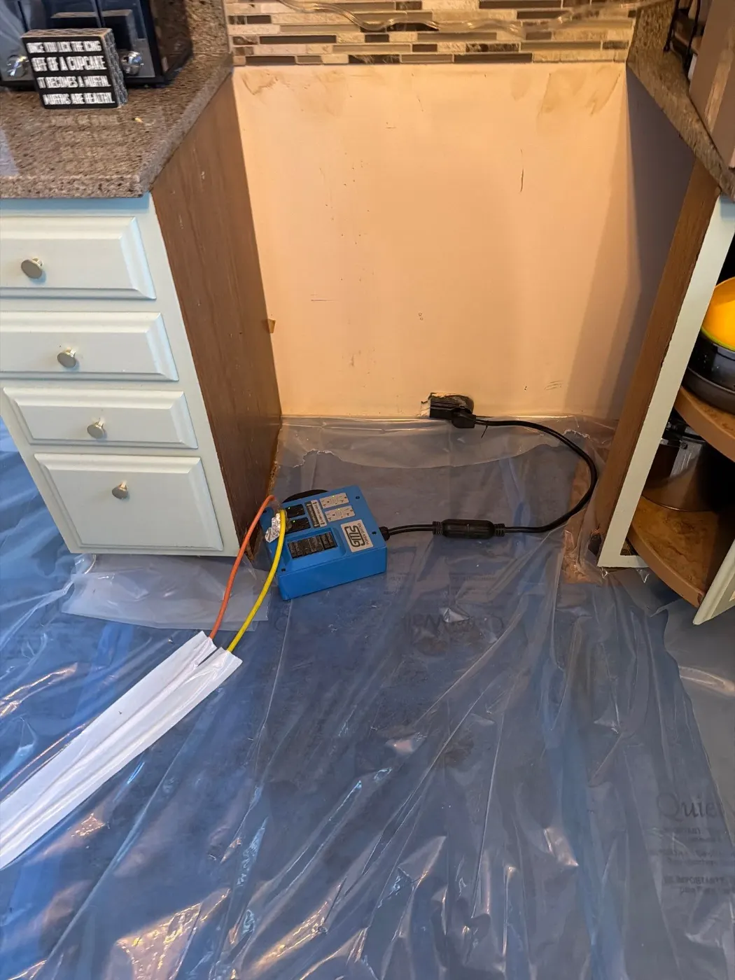 Air movers and dehumidifiers staged in Emerald Springs, Hancock County